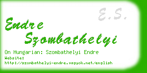 endre szombathelyi business card